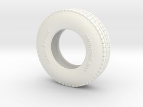 tire-L-04-2019 rear tire for Truck 1/24 in White Processed Versatile Plastic