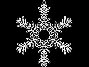 Martha snowflake ornament in White Natural Versatile Plastic