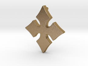 Cosplay Charm - Cross in Polished Gold Steel