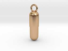 Cosplay Charm - Pill (style 2) in Polished Bronze
