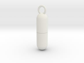 Cosplay Charm - Pill (style 1) in White Natural Versatile Plastic