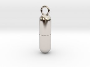 Cosplay Charm - Pill (style 1) in Rhodium Plated Brass