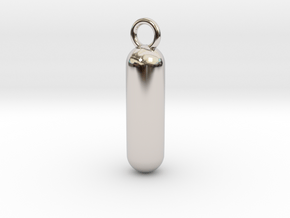 Cosplay Charm - Pill (style 3) in Rhodium Plated Brass