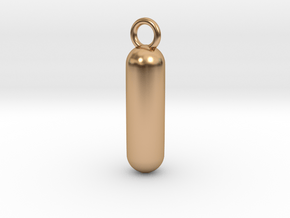 Cosplay Charm - Pill (style 3) in Polished Bronze