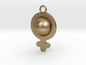 Cosplay Charm - Venus/Female Symbol (style 1) in Polished Gold Steel