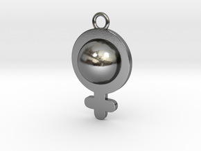 Cosplay Charm - Venus/Female Symbol (style 1) in Polished Silver