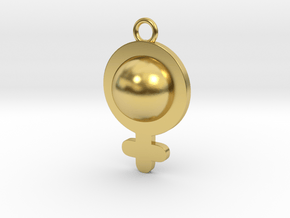 Cosplay Charm - Venus/Female Symbol (style 1) in Polished Brass