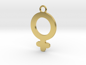 Cosplay Charm - Venus/Female Symbol (style 2) in Polished Brass