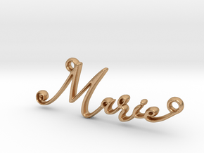 Marie First Name Pendant in Natural Bronze