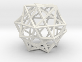 5 Cube Compound in White Natural Versatile Plastic