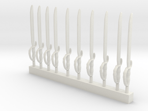 Sword-Hand-Guard Set2 v1 in White Natural Versatile Plastic