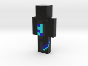 blue_neon_creeper_cape | Minecraft toy in Natural Full Color Sandstone