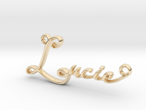 Lucie First Name Pendant in 14K Yellow Gold