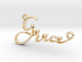 Grace First Name Pendant in 14K Yellow Gold