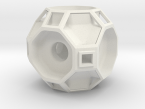 Truncated Cuboctahedron Modular Wire Organizer in White Natural Versatile Plastic