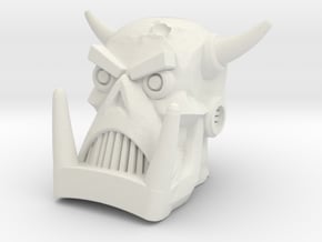 Death's Head - Multisize in White Natural Versatile Plastic: Large