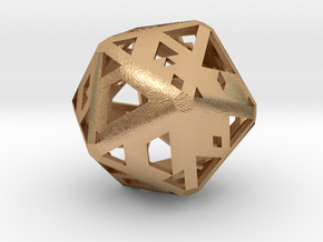 Future-Proof Hollow D20 in Natural Bronze