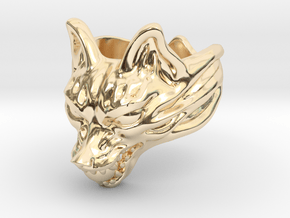 Fox (Oinari san) "orb" Ring in 14k Gold Plated Brass: 13 / 69
