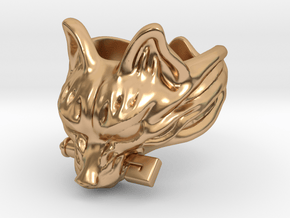 Fox (Oinari san) "Key" Ring in Polished Bronze: 8 / 56.75