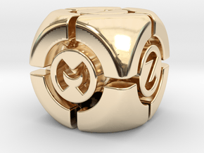 Techno D6 in 14k Gold Plated Brass