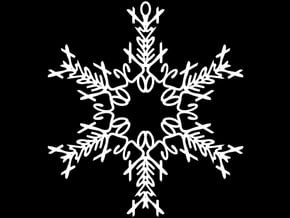 Stuart snowflake ornament in White Natural Versatile Plastic