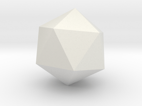 Icosahedron in White Natural Versatile Plastic