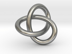 Tri Knot Pendant in Natural Silver