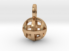 Tennis Sphere XYZ (Pendant) in Polished Bronze