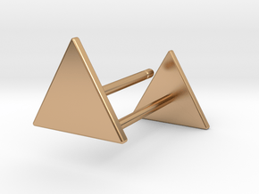 Triangle Shoots Stacking Earrings - PART 1  in Polished Bronze