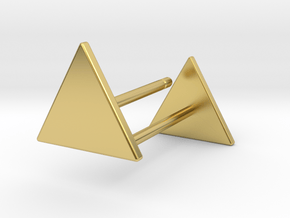 Triangle Shoots Stacking Earrings - PART 1  in Polished Brass