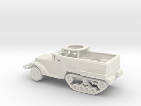 1/160 Scale M2A1 Halftrack w Tube for war gaming in White Natural Versatile Plastic