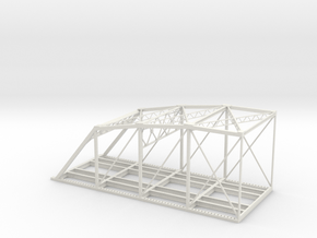 'N Scale' - Double Wide Bridge - Half in White Natural Versatile Plastic