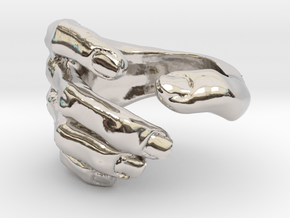 Forever Holding Hands in Rhodium Plated Brass: 4 / 46.5