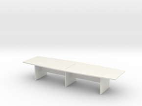 Modern Office Desk 1/48 in White Natural Versatile Plastic