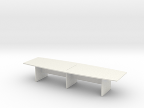 Modern Office Desk 1/24 in White Natural Versatile Plastic