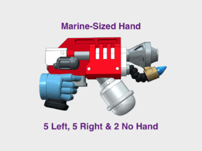 12x Mk3 : Flame Pistols (L&R Marine Hands) in Tan Fine Detail Plastic