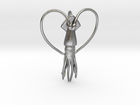Squid Heart in Natural Silver