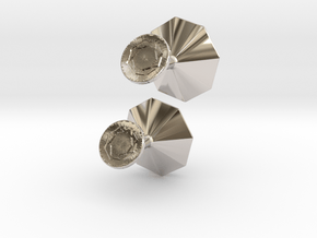 Cufflinks Octagonal Origami in Platinum