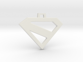 Superman Kingdom Come keychain/pendant in White Natural Versatile Plastic