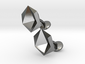 Cufflinks Origami  in Polished Silver