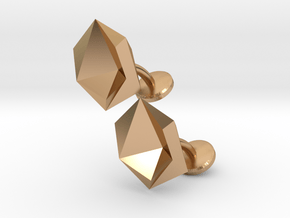Cufflinks Origami  in Polished Bronze
