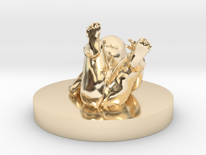 Custom fetus monopoly piece in 14K Yellow Gold