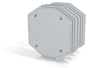 Aegis Radar Panel 01 . 1:144 Scale x4 Units in Tan Fine Detail Plastic