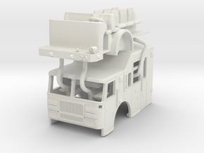 1/87 Seagrave 24" raised roof ext length cab in White Natural Versatile Plastic