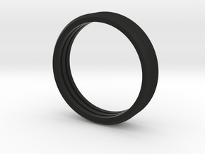 Penta Band Ring Unisex (3 Bands) in Black Premium Versatile Plastic