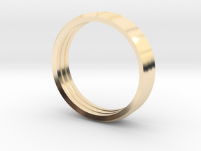 Penta Band Ring Unisex (3 Bands) in 14k Gold Plated Brass