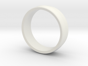 Alternative Penta Unisex Band Ring by V DESIGN LAB in White Natural Versatile Plastic