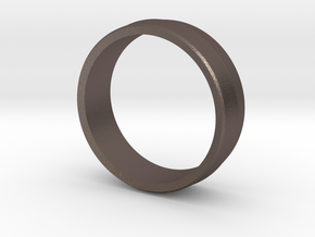 Alternative Penta Unisex Band Ring by V DESIGN LAB in Polished Bronzed-Silver Steel
