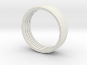 Penta Band Ring (4 Bands) by V DESIGN LAB in White Natural Versatile Plastic