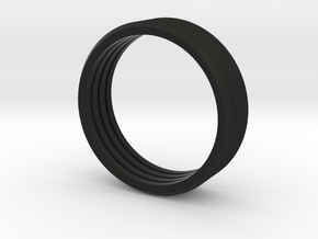 Penta Band Ring (4 Bands) by V DESIGN LAB in Black Premium Versatile Plastic